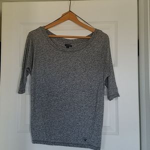 AEO gray 3/4 sleeve tshirt